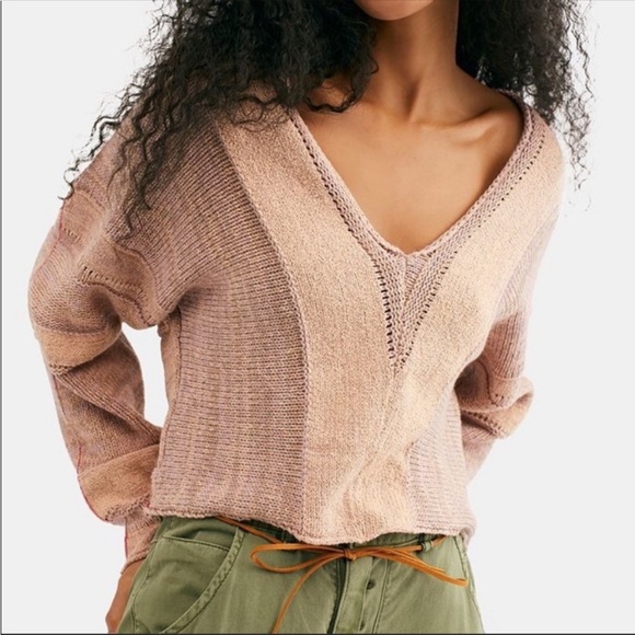 Free People Sweaters - BOGO! Free People Lemonade Stand Boho Pointelle Sweater L